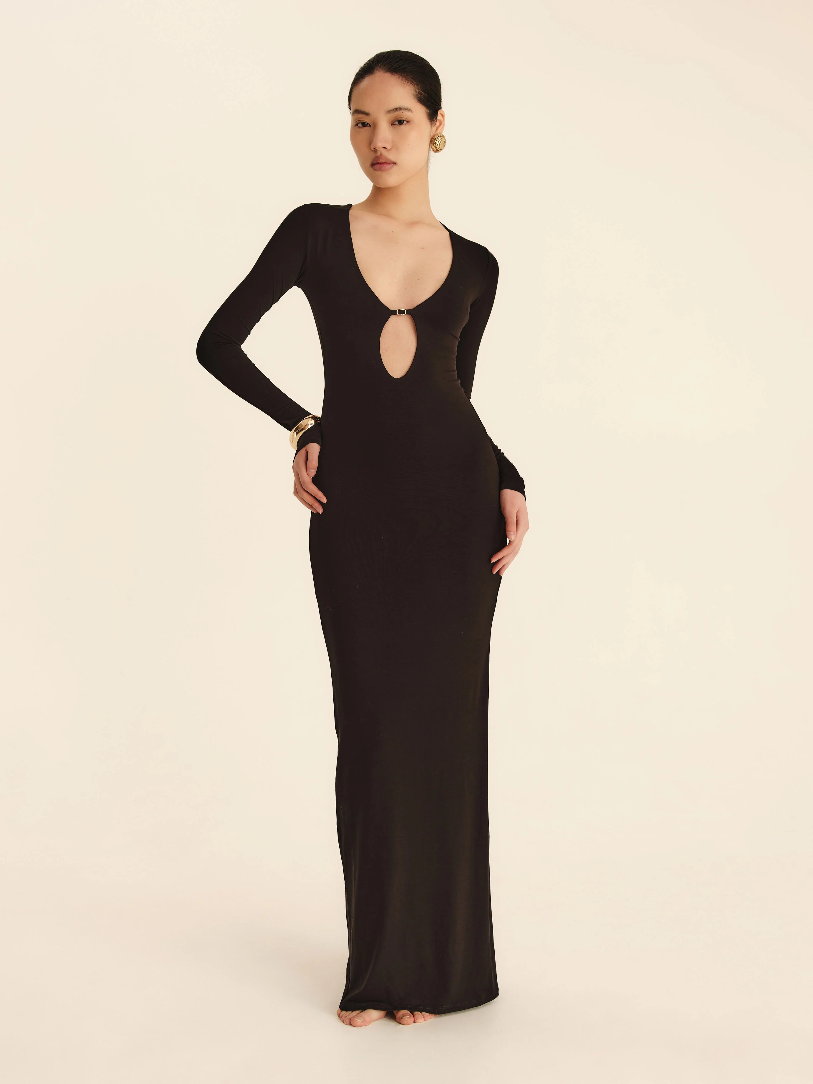 Dawn Til Dusk Longline Dress - Jet Black