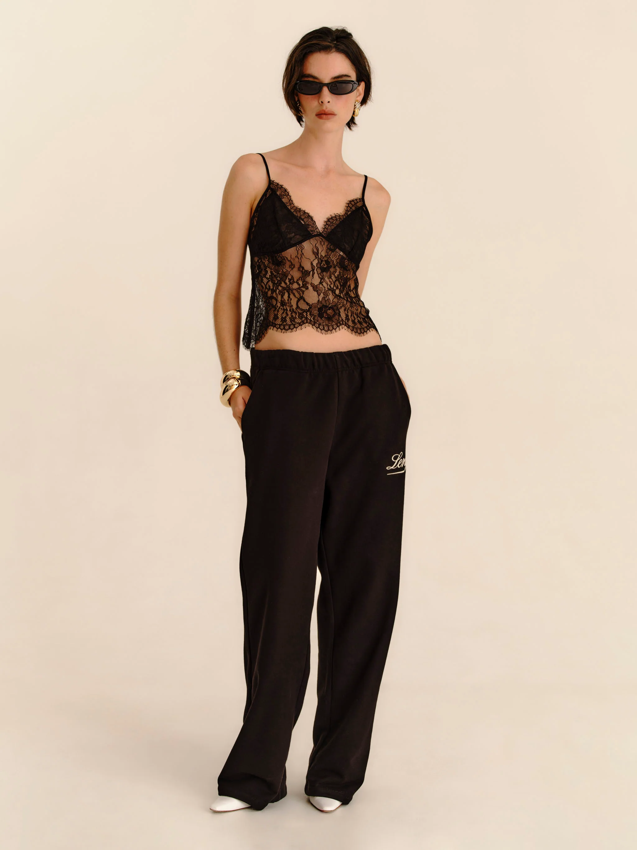 Eden Lace Camisole - Jet Black - Image 3