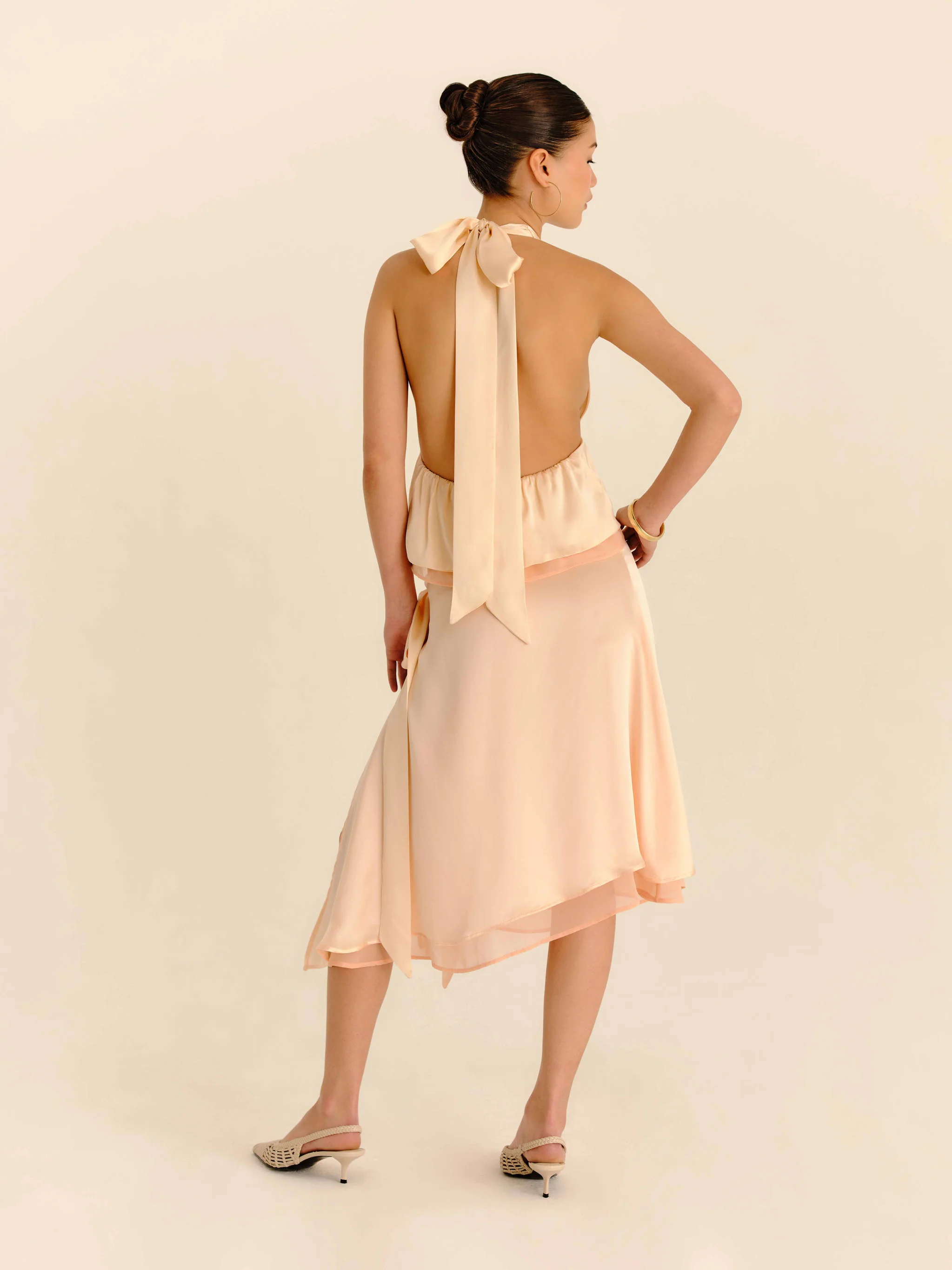 Romance Silk Blouse - Champagne - Image 4