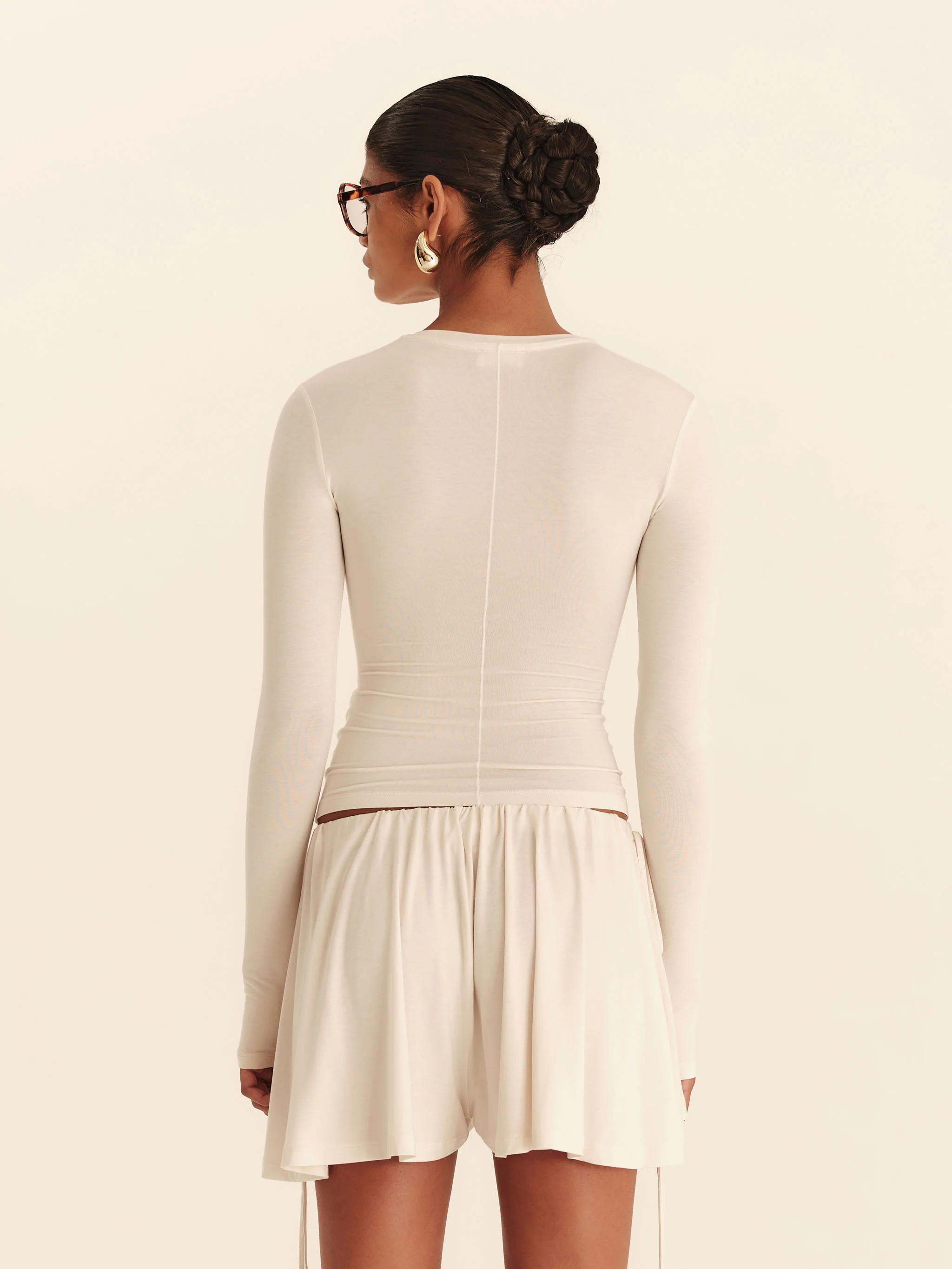 Vesper Long Sleeve Top - Pearl - Image 2